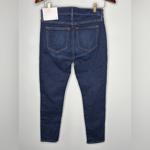 NWT LOFT Petite Mid Rise The Skinny Jeans in Vintage Dark Wash 27p - Picture 4 of 11